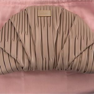 Kate Spade Patisserie Pleated 3D Croissant Clutch- LIKE NEW NEVER WORN